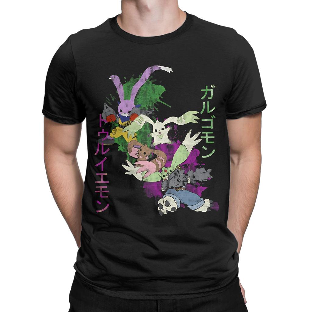 Twin beasts in the champion level Novelty 100% Cotton T-Shirt D-Digimon Tees Tops For Men