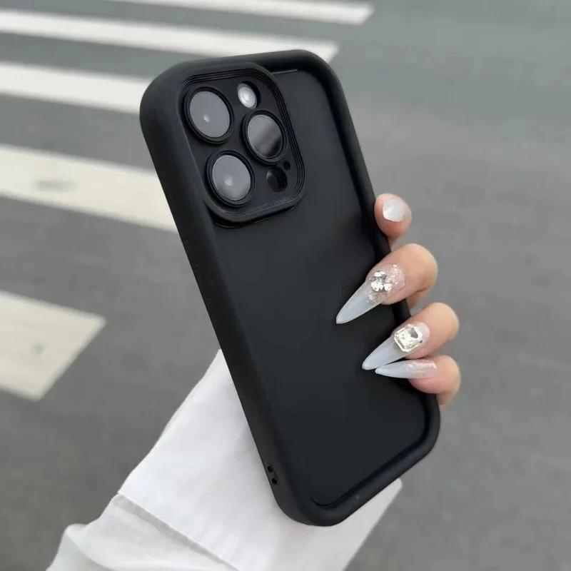 Luxury Soft Candy Liquid Silicone Phone Case For 17 Air 16 15 14 13 12 11 Pro Max 17 Shockproof Bumper Back Cases Cover