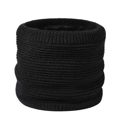 Men and Women's Winter Warm Fleece Lined Neck Gaiter Couple's All Match Korean Style Neck Cover Solid Thicken Double Layer Neck Warmer