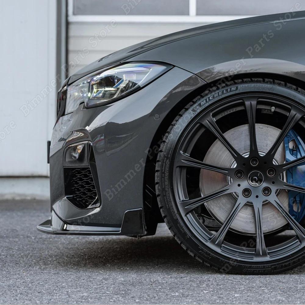 3 st MP Frontspoiler Läpp Splitter Spoiler Diffusor Skydd Karosskit För BMW G20 G21 M-paket 320i 330i M340i xDrive 2019-2022 Blank