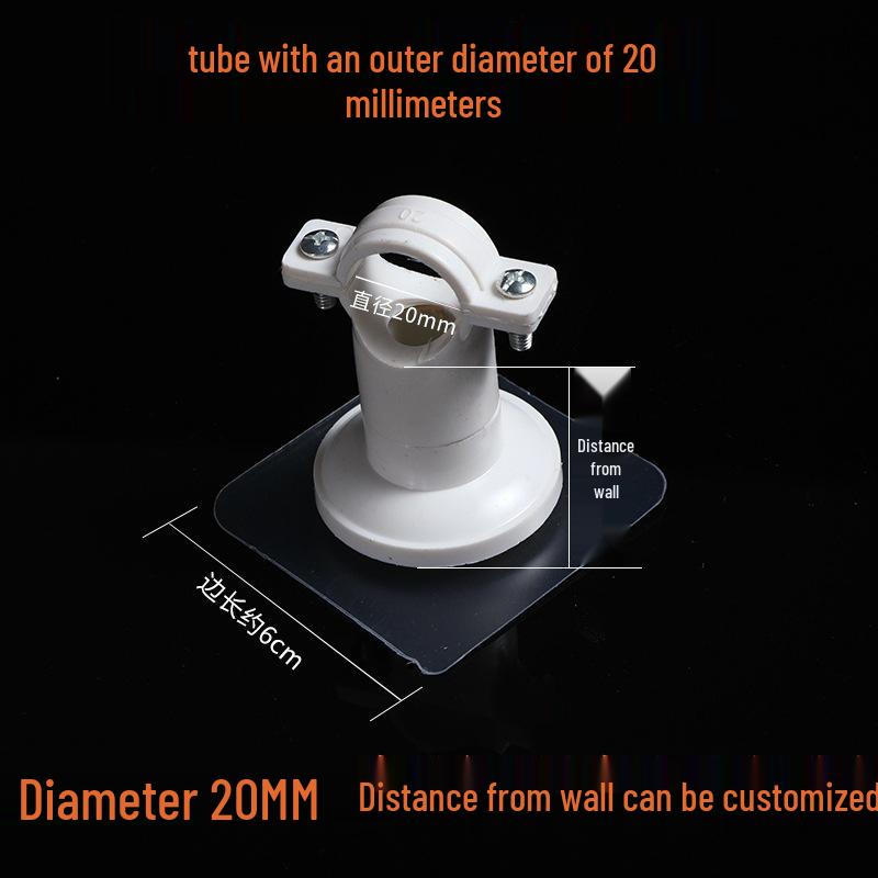 Punch-Free Wall-Mount Water & Gas Pipe Clamp - Fits 4 & 6 Point Iron Pipes