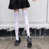 JK Japanese Cute Over-the-Knee Anti-Snag Black Stockings: High Tube, Calf-Length, Thin, Hollow Design