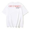 Off-White 2025 Summer New OW Motorcycle Girl Pattern Printed Short Sleeved T-shirt for Men and Women