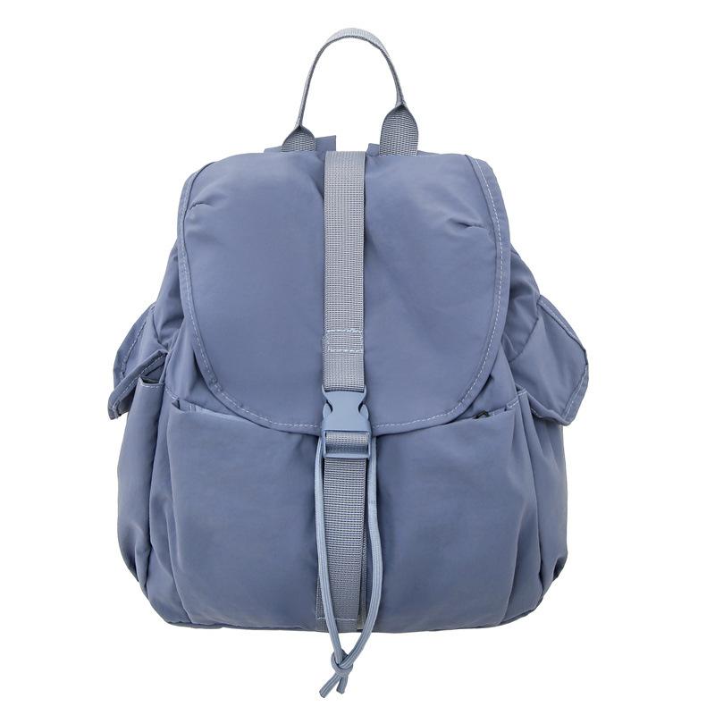 2025 spring new solid color college student backpack women's outdoor leisure large capacity simple high value backpack men