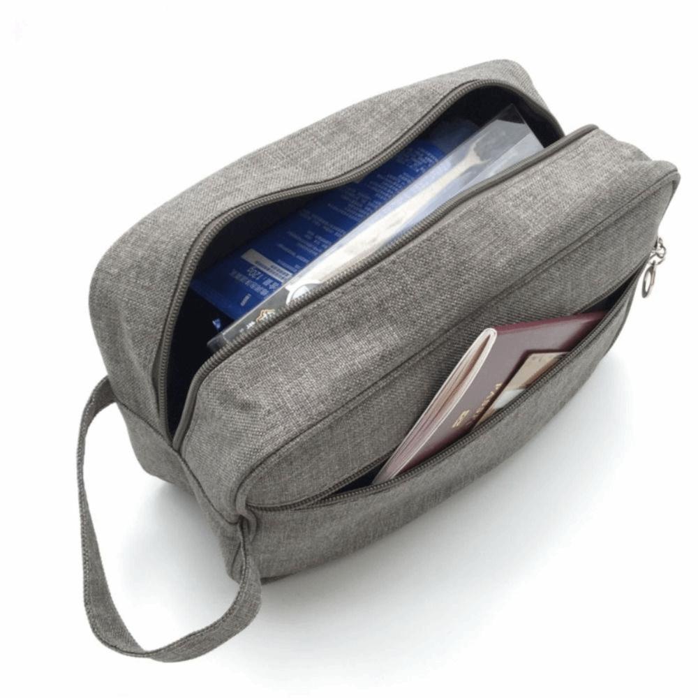 Large Capacity Portable Makeup Handbag Oxford Cloth Toiletry Storage Pouch Daily Makeup