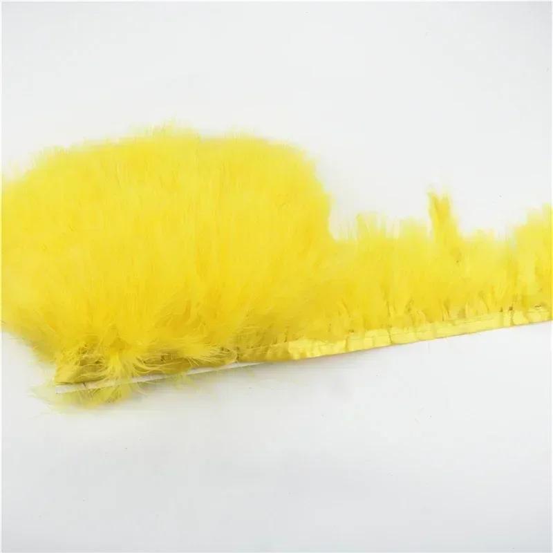 1Meter Marabou Feathers Tassel Fringe Trim Turkey Feather Tape Ribbon Clothes Sewing DIY Clothing Accessories Wedding Decoration