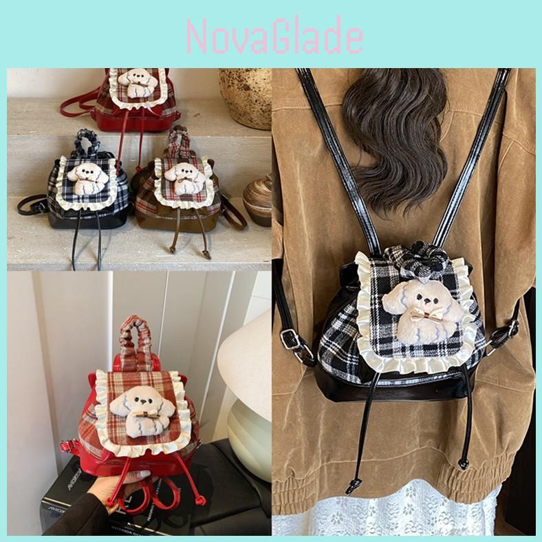 Cute Dog Pattern Pu Material Small Backpack With Breathable Design For Daily Use