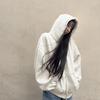 Düz Bacak Pantolonlu Kore Sooin Günlük Çizgili Kapüşonlu Sweatshirt Ceket