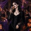 Decorative Gothic Skull Wine Glass with Floral Pattern Suitable for Home Bar Halloween Decoration Unique Stemware Design