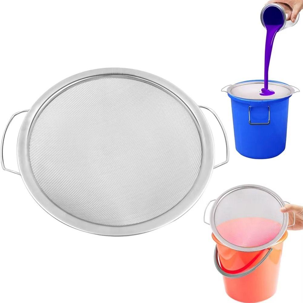 Emulsion Paint Stainless Steel Paint Strainer Reusable Gallon Bucket Stainless Steel Filter Fine Mesh Mesh Screen DIY Projects