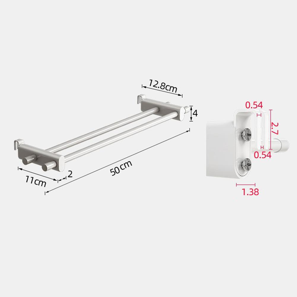 Towel Rail Hanging 50cm Cloth Hanger Storage Holder For 0.3m-2m Heating Radiator Home Hook Storage Rack Accessories