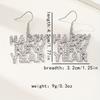 A Pair Of Simple Classic Letters Happy New Year Trendy Fashion And Versatile Women's Earrings