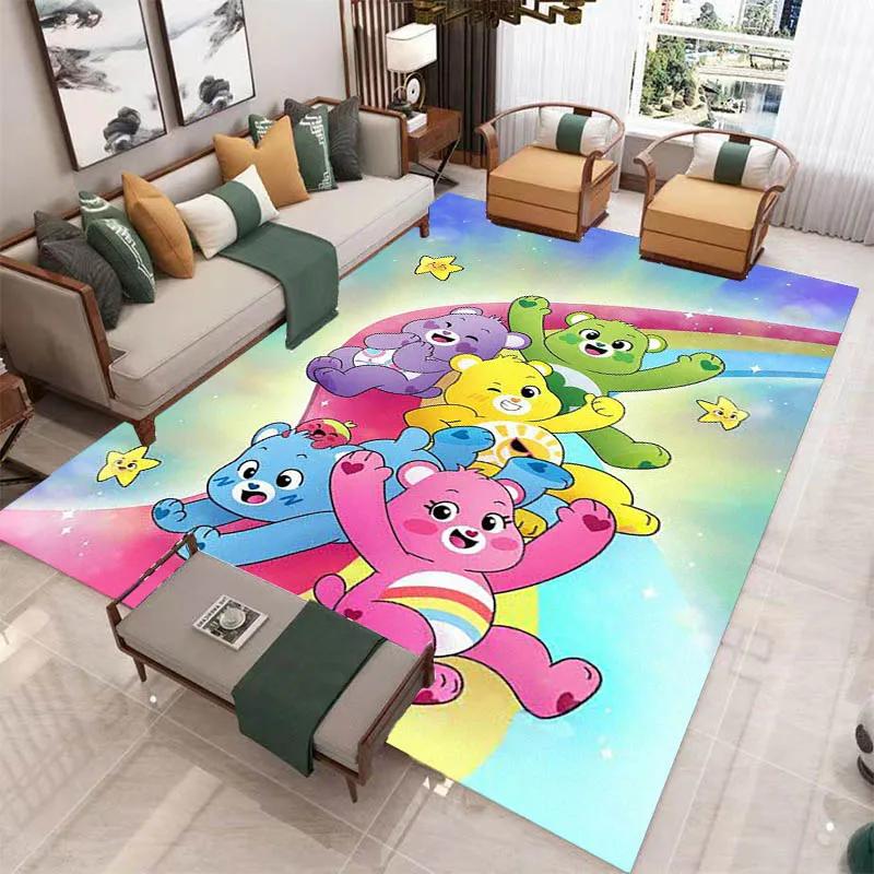 MINISO Cute C-Care Bears Printed Carpet Kitchen Mats Non -slip Carpet Outdoor Carpets Area Rug Bedroom Decor Birthday Gift