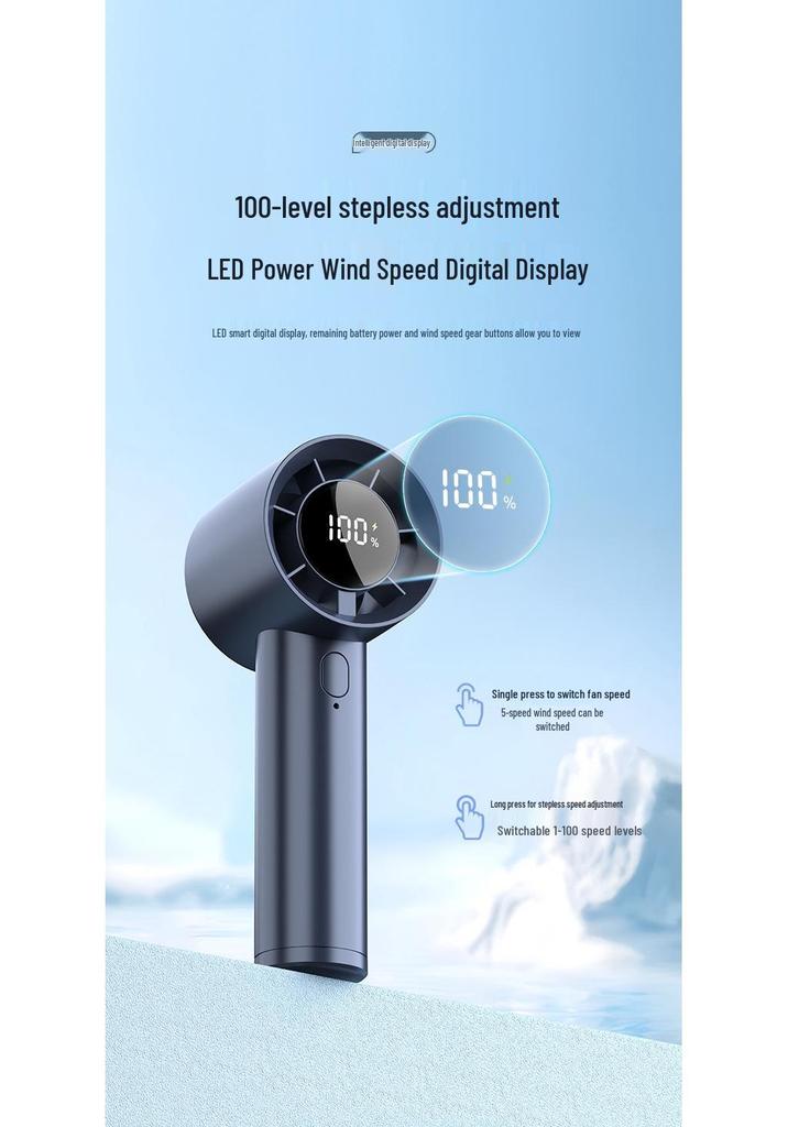 Ultra-Quiet Handheld Mini Fan with Long Battery Life & USB Charging