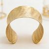 Exaggerated Wave Texture Wide Band Bracelet - Fashionable Long Street Style Accessory