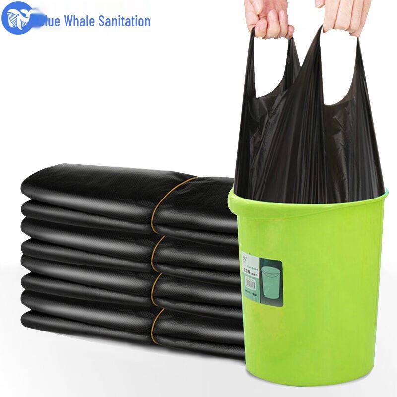 Heavy-Duty Black Vest-Style Garbage Bags