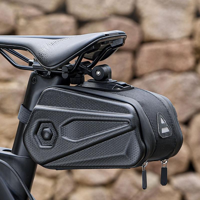 2.6L Bike Trunk Panniers Saddle Seat Bag Carriers with Reflectors Waterproof Hard Shells Bike Bag for Bicycles Rear Rack