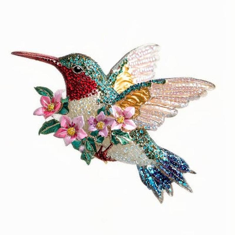 Hummingbird Hanging Ornament Acrylic Bird Pendant Christmas Tree Decoration For Festival Tree Wreath Window Display