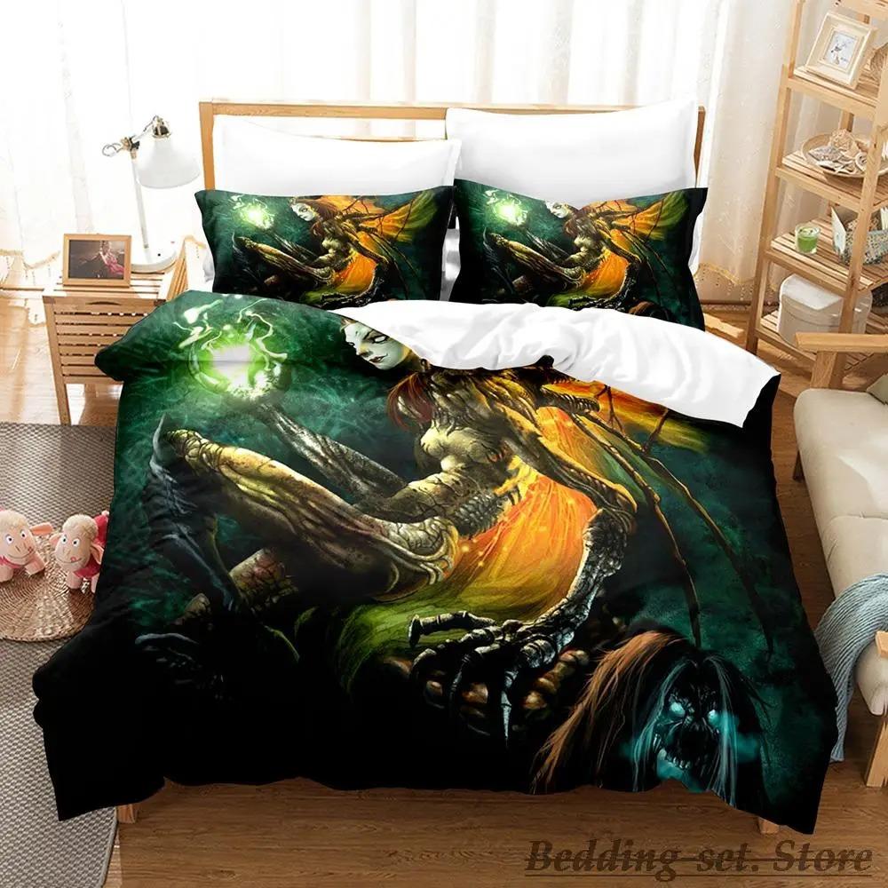 Comfortable Anime Print Bedding Set With Duvet Cover And Pillowcases Single Twin Full Queen King Sizes For All Ages