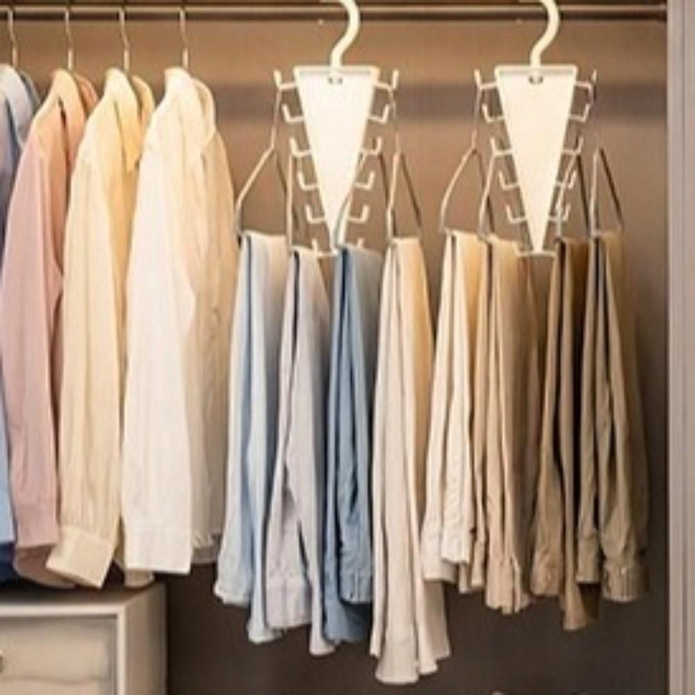 2PCS 12 Hooks Laundry Hanger Space Saving Rotatable Hook Baseball Cap Hanger Non-slip Wardrobe Clothes Organizer