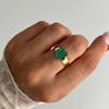 18K Gold-Plated Four-Leaf Clover Titanium Steel Ring for Women