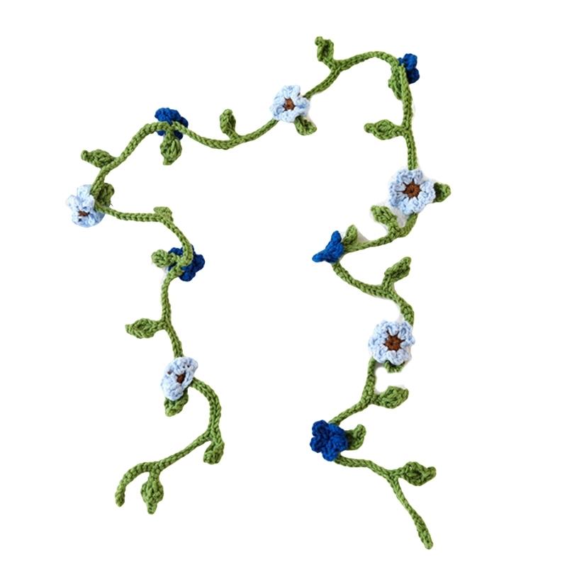 Flower Decorated Long Waist Chain Handmade Beaded Phone Creative Lanyard for Fashionable Women