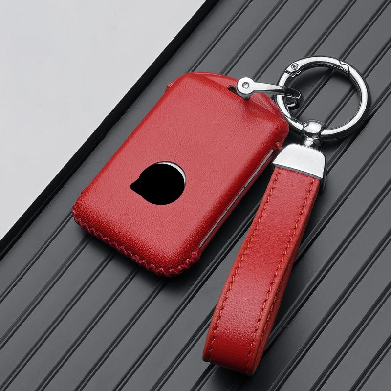 Leather Car Key Case Remote Cover Shell Chain Protector Holder Fob For Volvo New B60 B5 V90 XC90 V6 T8 S60 B4 S90 XC40 XC60 2025