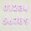 New Pearlescent Digital Birthday Candles 0-9 Baking Party Decoration Pink White First Year Cake Candles