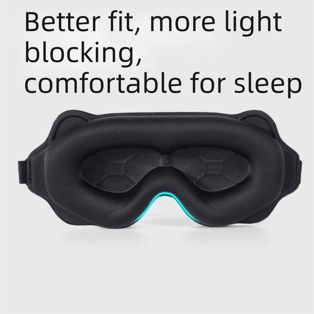 Soft Padded 3D Eye Mask No Pressure Blindfold Eye Shade Blackout Sleep Eye Mask  Portable