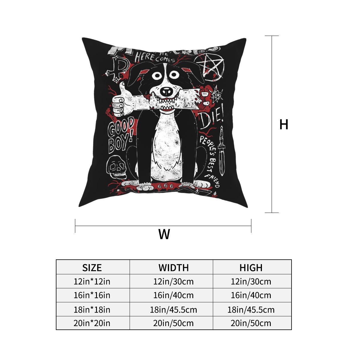 

Mr Pickles Square Pillow Case Polyester Cushions for Sofa Adultswim Evil Satan Dog TV Casual Pillowcase 30x30cm