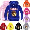 Roblox Cartoon Childrens Print Hoodie Sweater Long Sleeve Fashion Tops Pullover