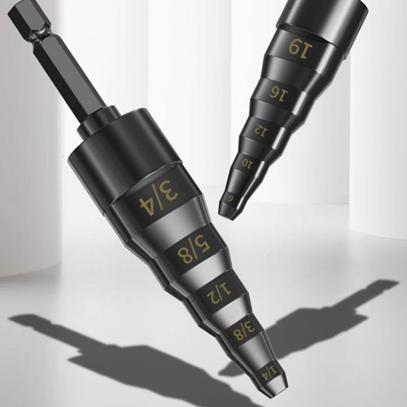 Pipe Stretcher Expander Tool, 5 in 1 Flaring Kit for 6/9/12/16/19mm Tubes with Hexagonal Shank Suitable for Engineering