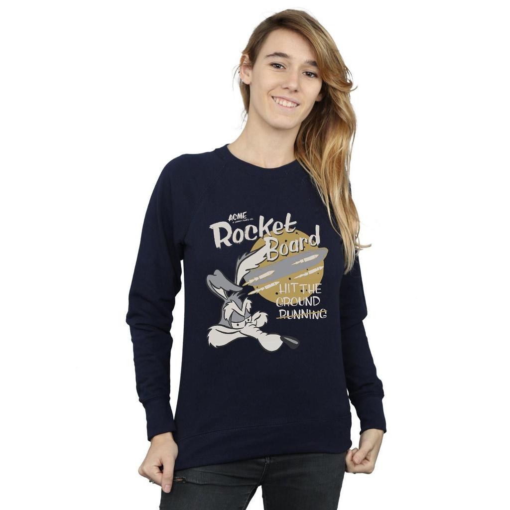 Looney Tunes Womens/Ladies Wile E Coyote Rocket Board Sweatshirt