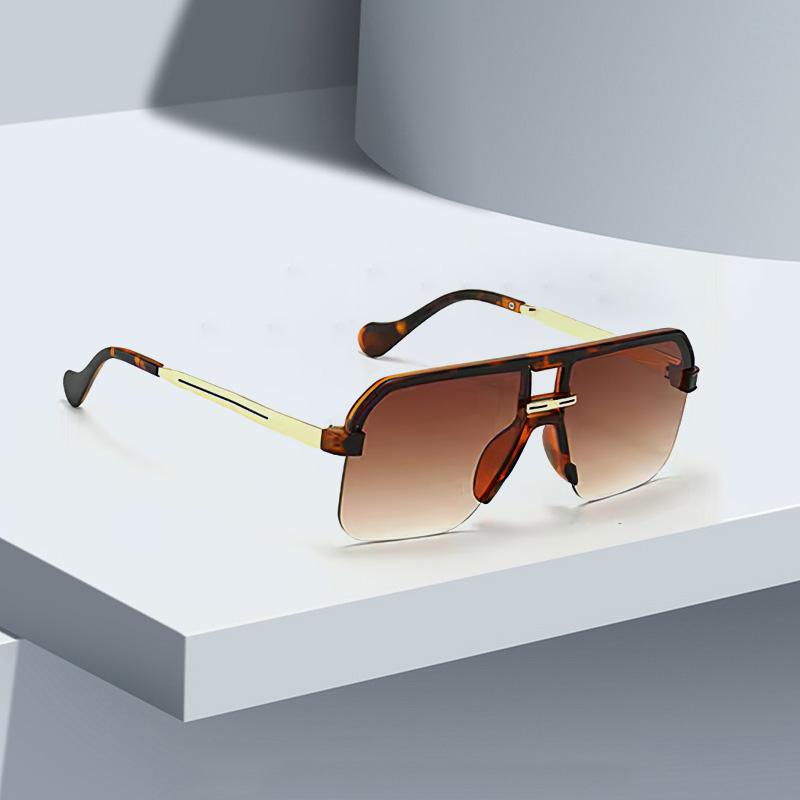 New Women Sunglasses Modern Fashion Transparent Frame Gradient Pink Lens Square Glasses Gift for Friend