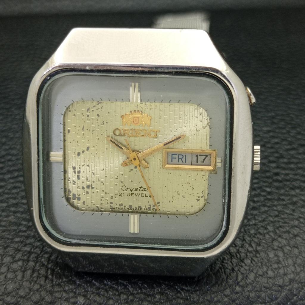 USED VINTAGE ORIENT AUTOMATIC 48741 JAPAN MENS ORIGINAL DIAL WATCH A436626-2 R123a-a436626