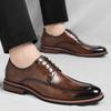 Derby men's leather shoes Gentleman minimalist British style Dress up party Plus Size Adult work and office shoes Black classic