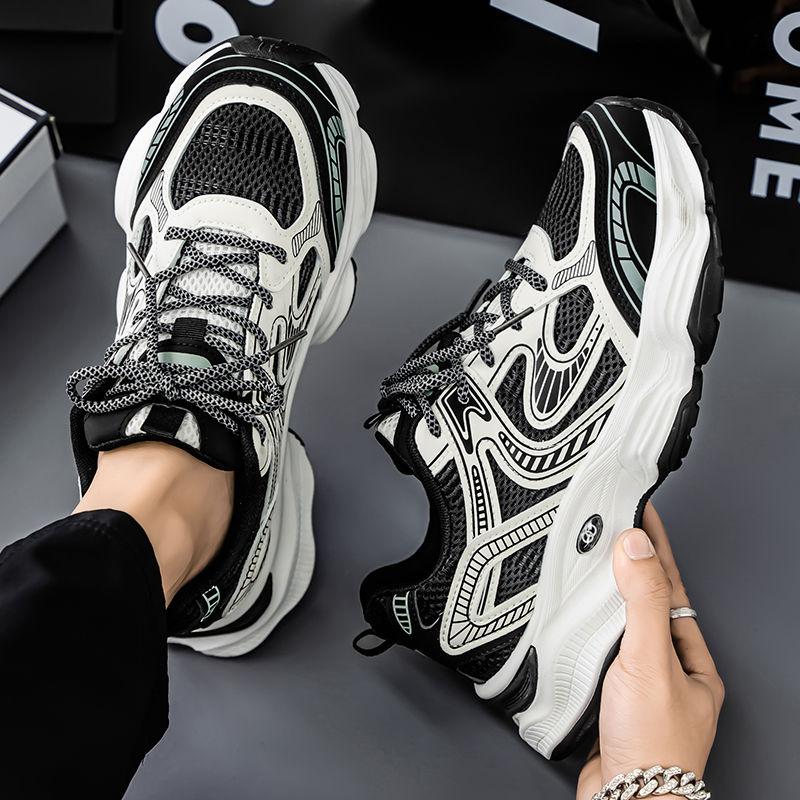 Fashion Black Male Sports Shoes Low-Top Mesh Upper Outdoor Running Original Fashion Deals Summer Sale High Quality Men's Casual Sneakers