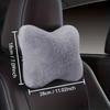 1pc Luxury Plush Car Headrest & Neck Pillow - Soft Foam-Filled with Black Cover, Adjustable Headrest For, SUVs, Trucks, Buses
