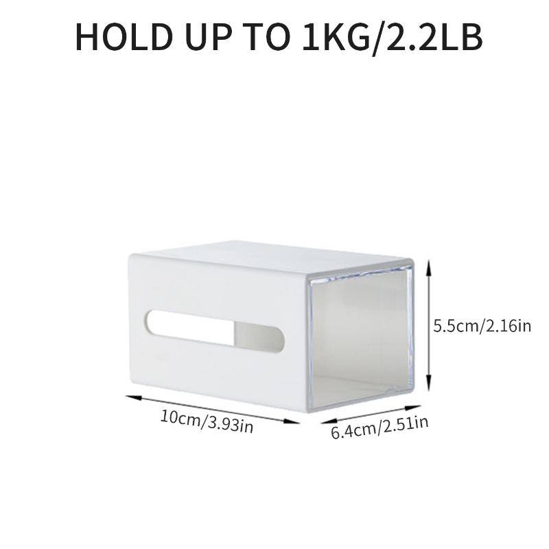 1pc Punch Free Bidirectional Storage Box for Makeup Removal, Cotton Hair Clips, and Debris Extraction