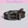Vintage Ledergürtel für Damen mit unregelmäßiger Schnalle für Retro-Accessoires