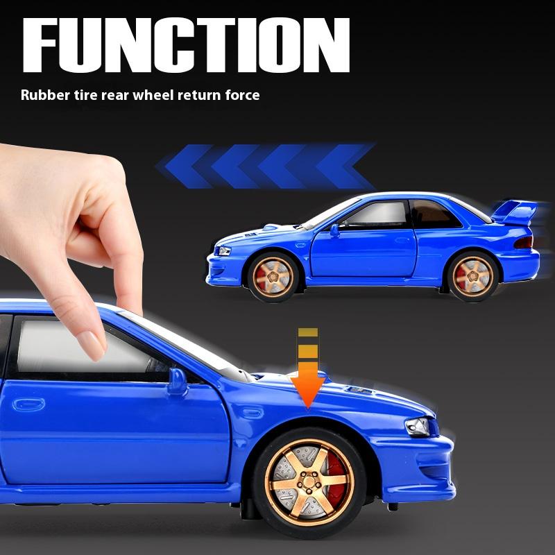 1/32 Scale Subaru Impreza Sti Car Model Sports Car Simulation Car Alloy Model Children's Toy Car Boy Collection Ornaments