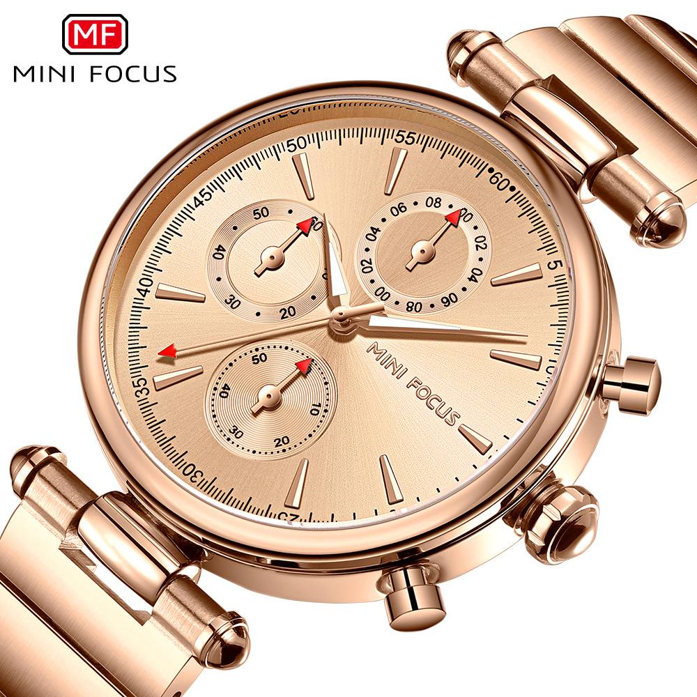 Women's Watch Fashionable Casual Women's Watch Multifunctional Waterproof Quartz Watch Steel Band Women's Watch