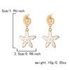 Ocean Style Conch Starfish Earrings Stud for Women Summer Beach Dangle Metal Enamel Earring Girls Party Summer Jewelry Gift