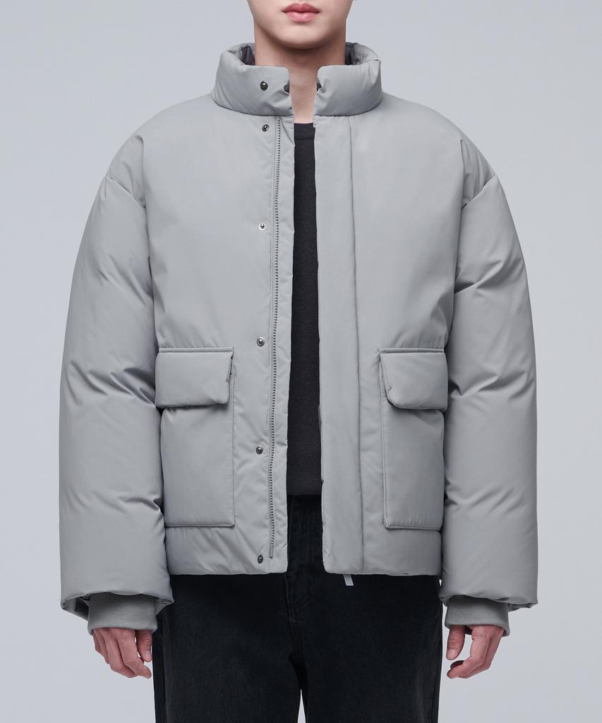 Musinsa Standard Out Pocket Down Short Padded Jacket [Light Gray]