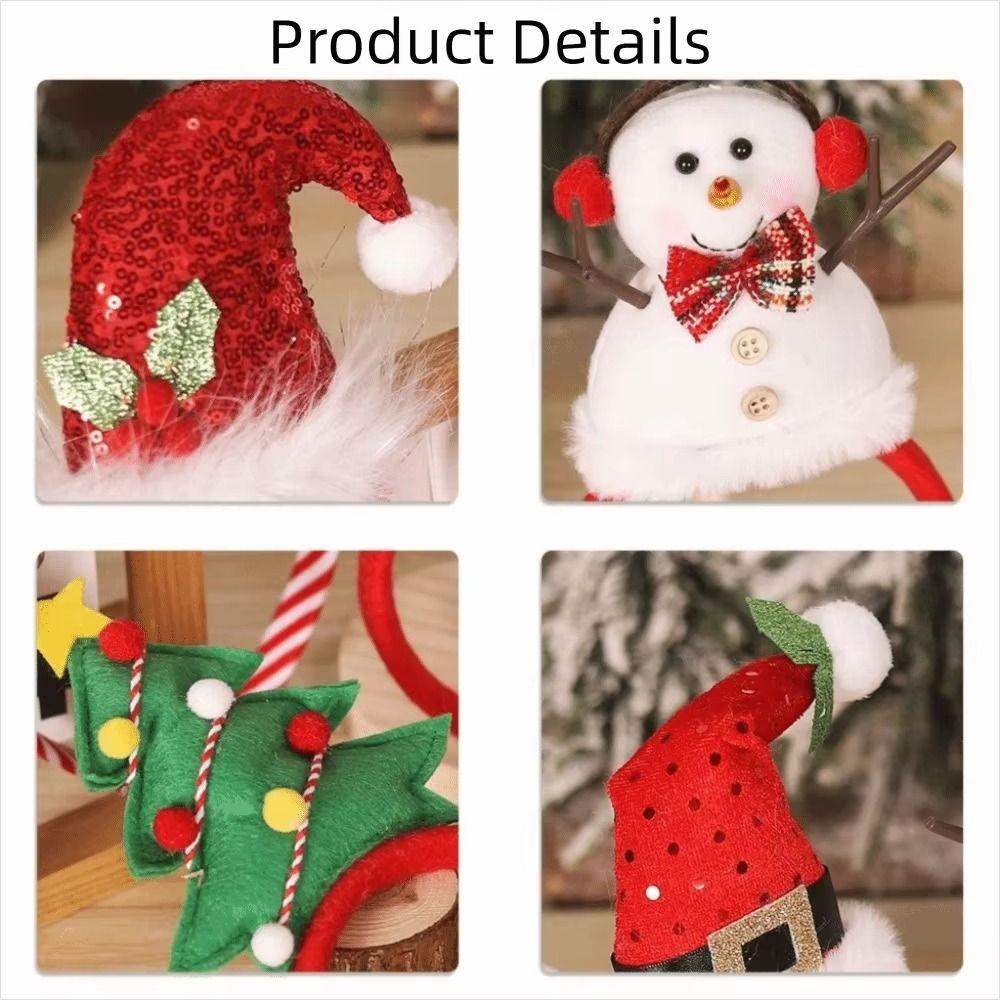 Shiny Christmas Hat Hair Hoop Elk Legs Deer Antler Hairband Christmas Headband Family Matching