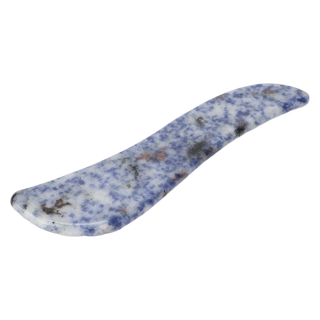 Portable Gua Sha Board Blue Jade Stone Facial Gua Sha Tool for SPA Acupuncture Therapy