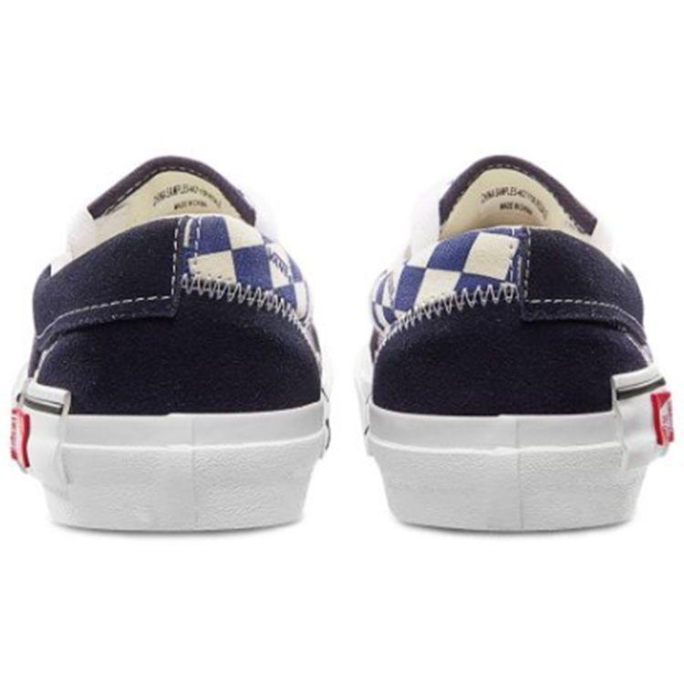 Vans Slip-On Retro Casual Low-Top Canvas Shoes Unisex Sneakers Blue White Checkered VN0A3WM5TLI