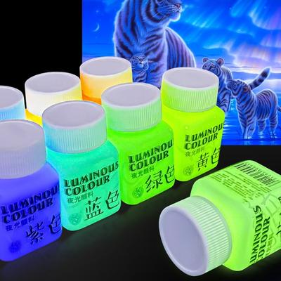 Pintura Acrílica Multisuperficie Colores Activados con Luz Negra Pintura Materiales de Arte