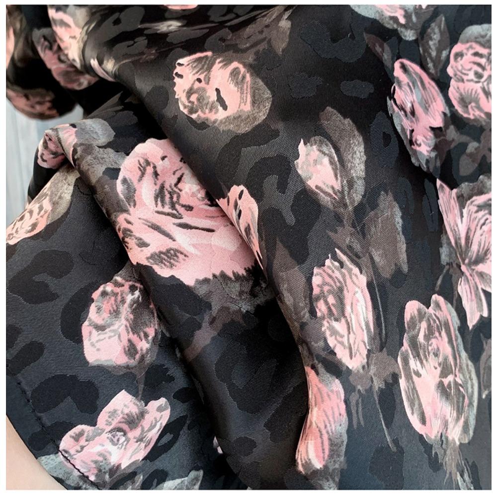 2025 Summer New Retro Flower Short-sleeved T-shirt Loose Shirt Top for Women