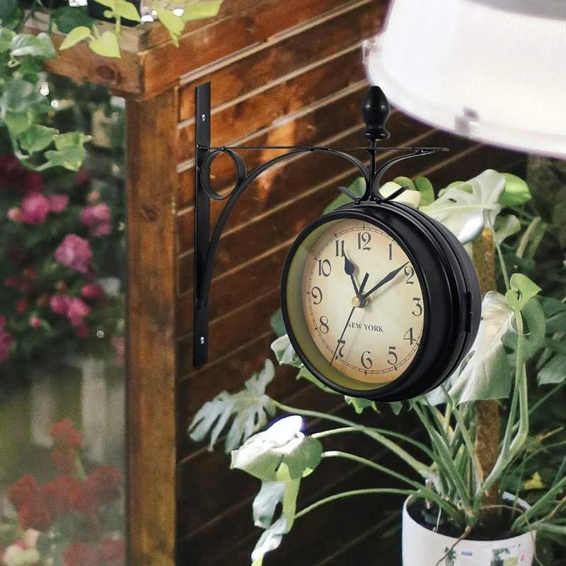 EuropeanVintage Clock Weatherproof Outdoor Large Wall Clock Pastoral Home Bedrooms Wall Clock silent indoor Study walldecoration
